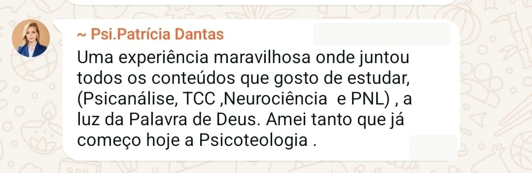 Depoimento real de participante do evento