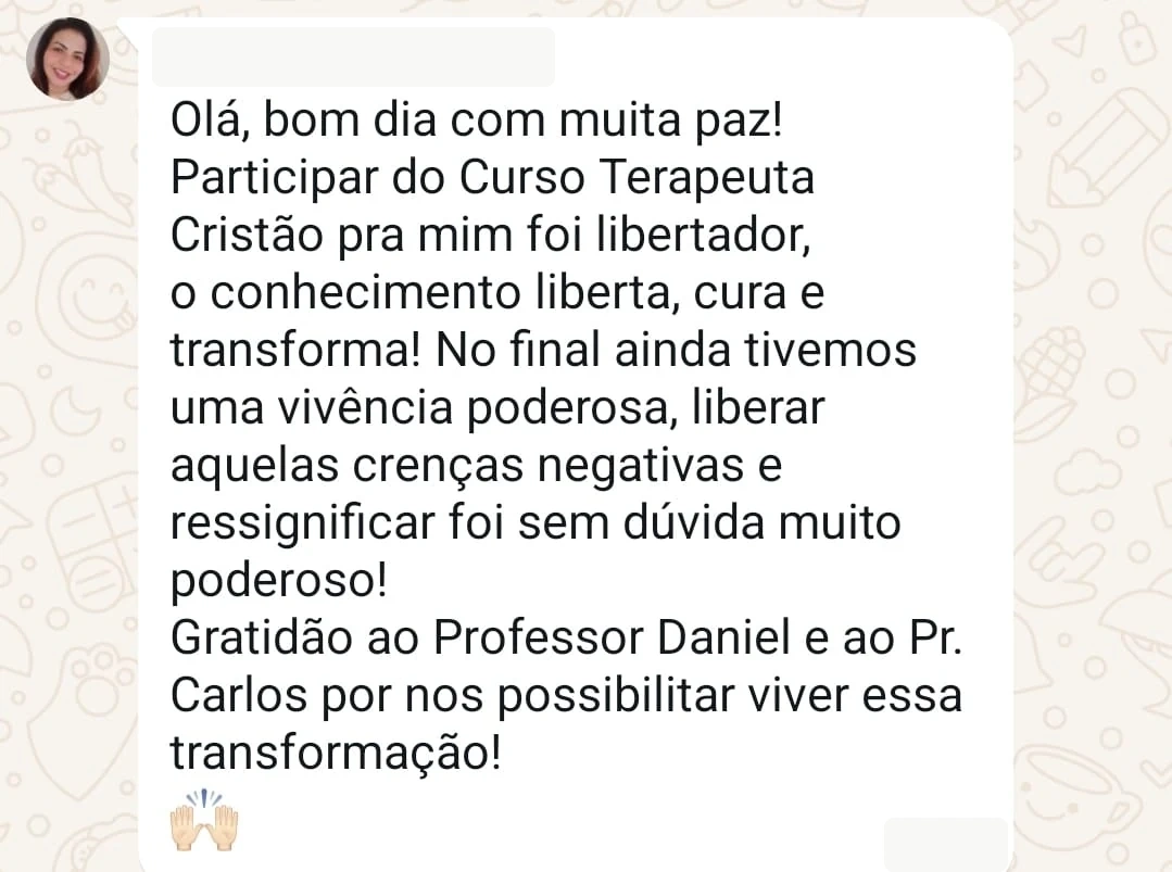 Depoimento real de participante do evento